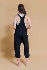 Sustainable Dhyana Jumpsuit in Black for women crafted from Bamboo. Shambhala Barcelona.