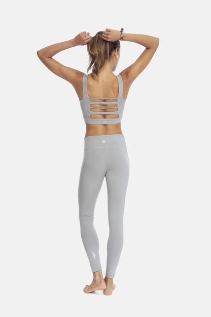 Sustainable Flow Legging in Grey for women crafted from cotton and modal Shambhala Barcelona.