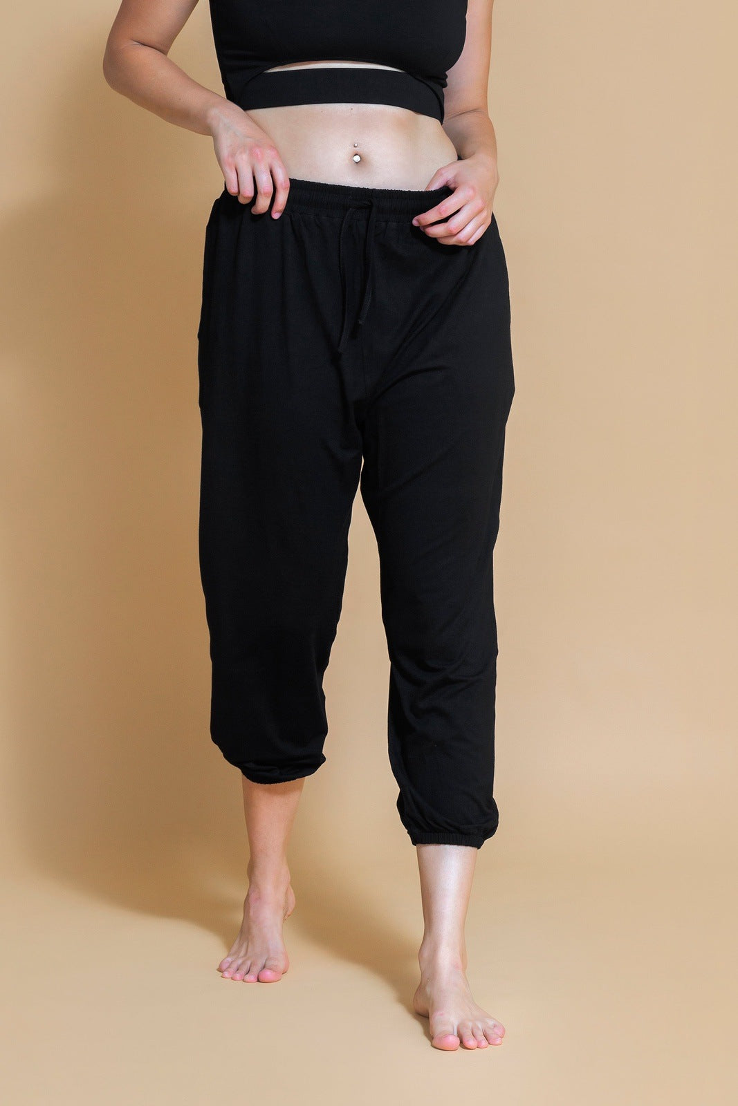 Sustainable Prana yoga Pant in Black for women crafted from natural bamboo and elastane blend Shambhala Barcelona.